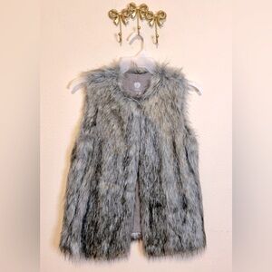 Vince Camuto Gray Faux Fur Vest
